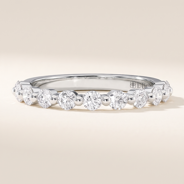 Chiesa Floating Shared Prong Diamond Band – Albella Jewelry