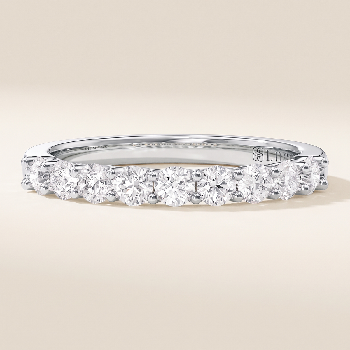 9-Stone Round Diamond Trellis Ring – Albella Jewelry