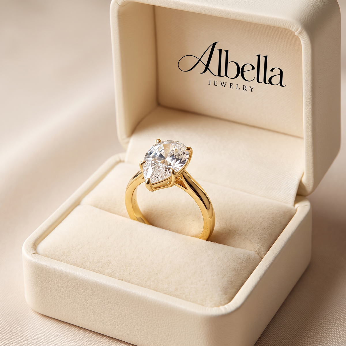Elegant Vienna Statement Ring in Albella Jewelry gift box