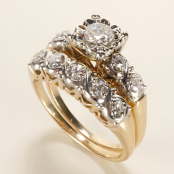 Vintage Radiant Gold Ring – Albella Jewelry