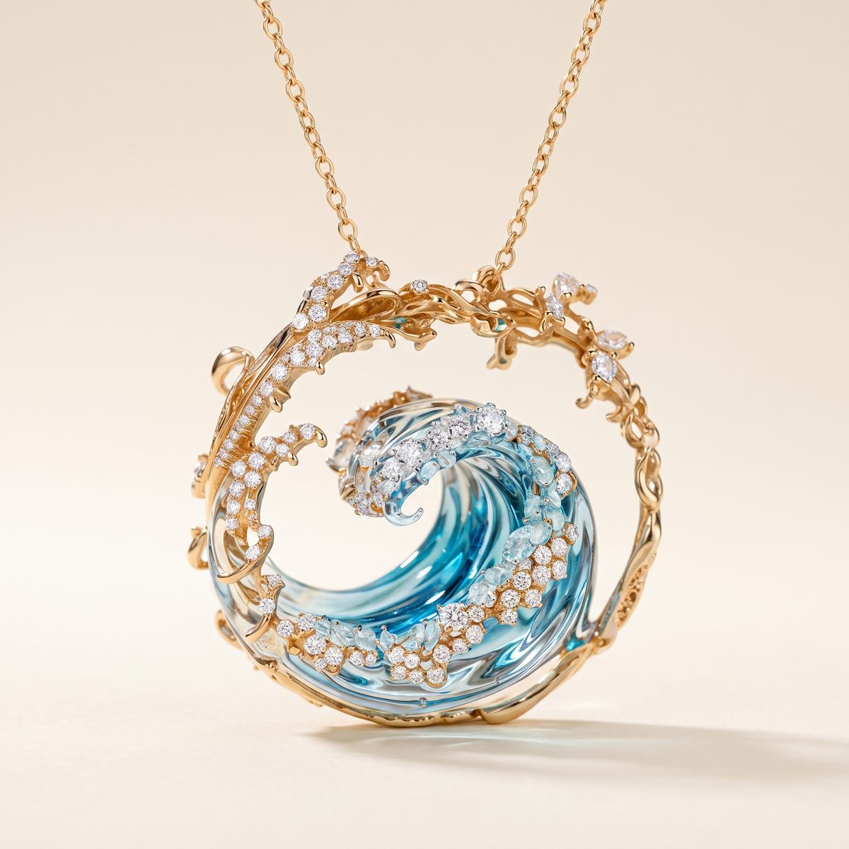 Elegant Ocean Pendant Necklace – Albella Jewelry