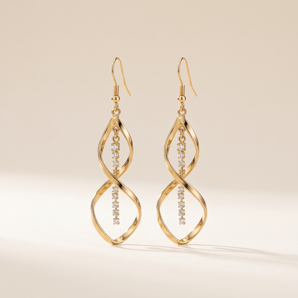 Sunbeam Spiral Gold Earrings – Albella Jewelry