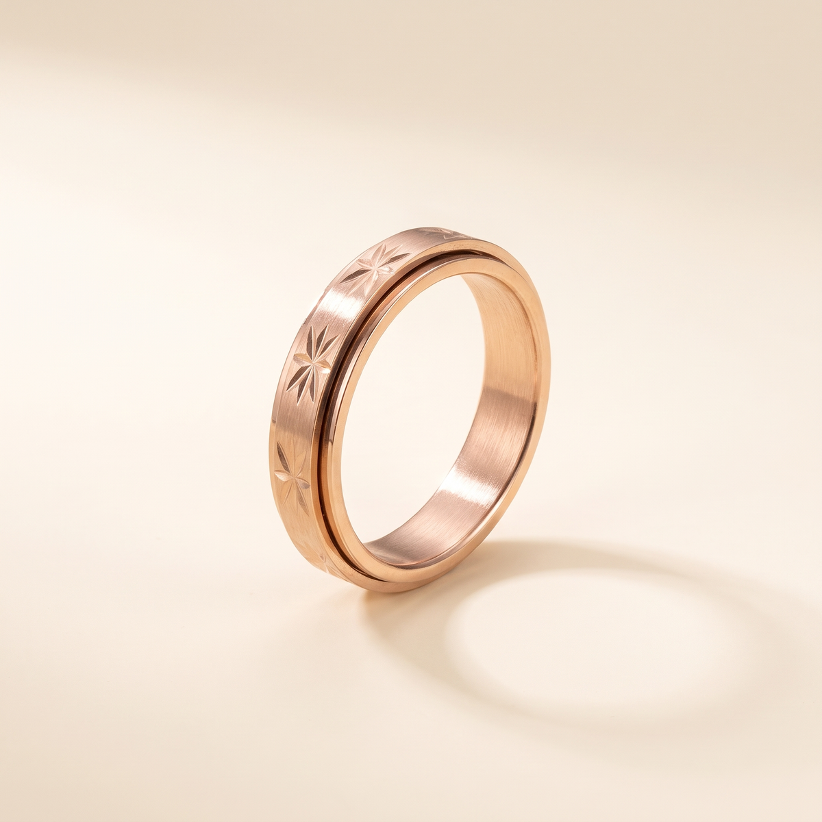 Dainty Fidget Spinner Stacking Band Ring – Albella Jewelry