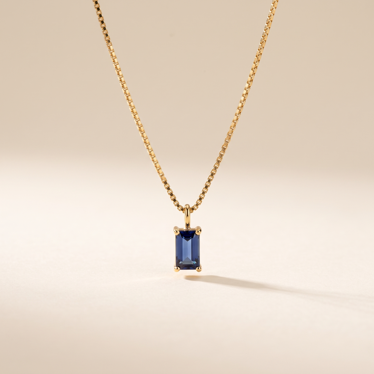 Elegant Sapphire Minimalist Necklace – Albella Jewelry