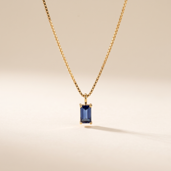 Elegant Sapphire Minimalist Necklace – Albella Jewelry