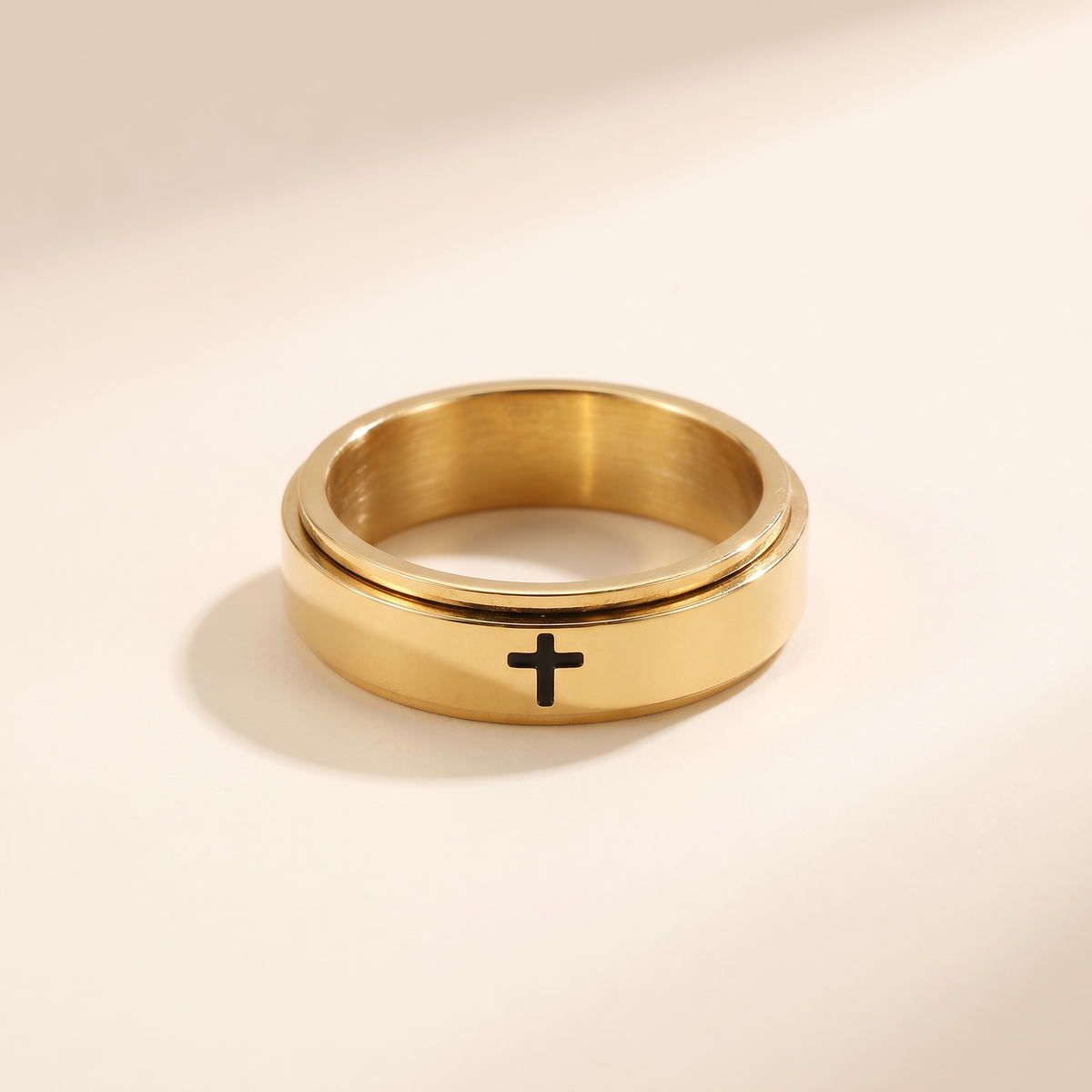 Cross Anxiety Fidget Spinner Band Ring – Albella Jewelry