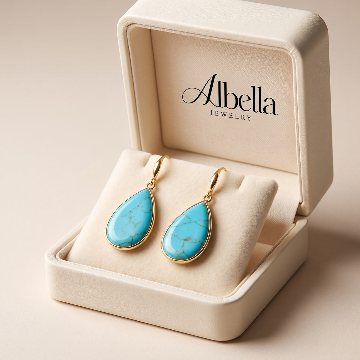 Endless Connection Turquoise Earrings in Albella Jewelry gift box
