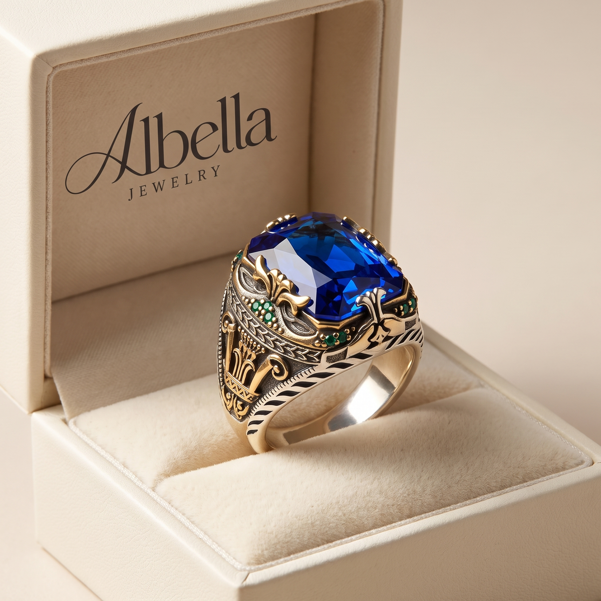 Klara Sapphire Ring in Albella Jewelry gift box