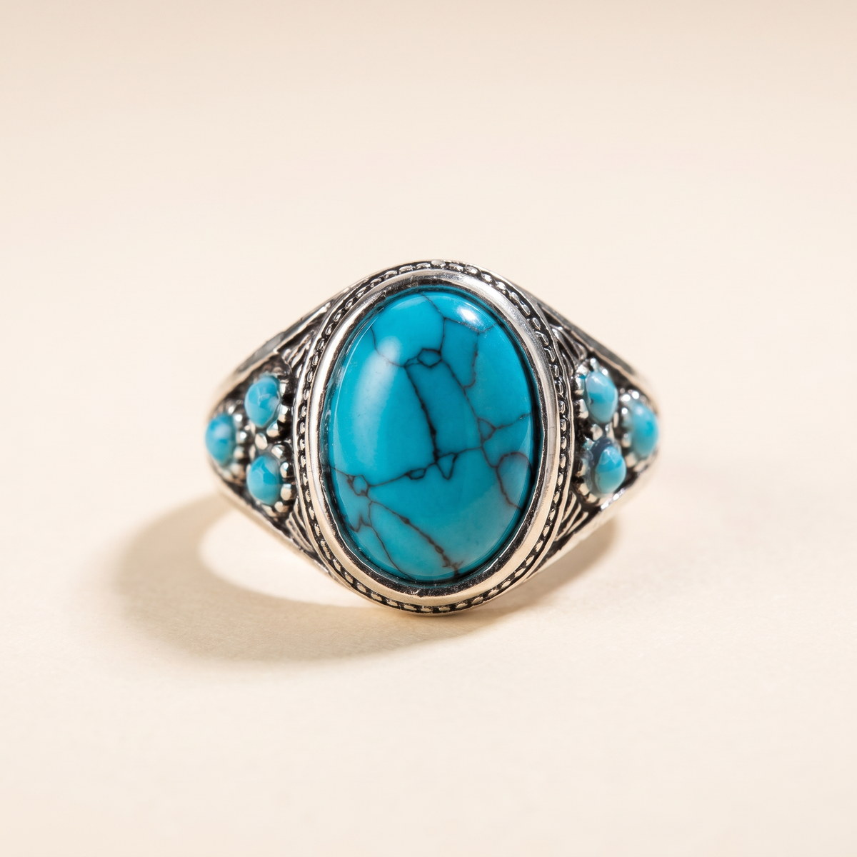 Nomad Blue Stone White Gold Ring – Albella Jewelry