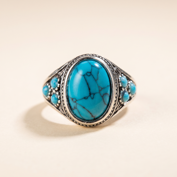 Nomad Blue Stone White Gold Ring – Albella Jewelry