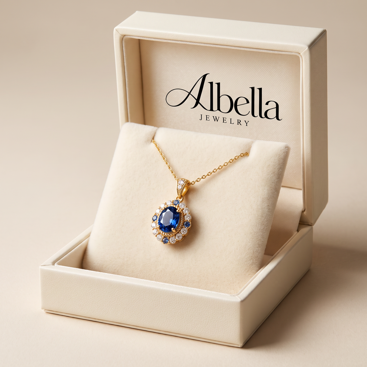 Jesmira Duskraine Necklace in Albella Jewelry gift box