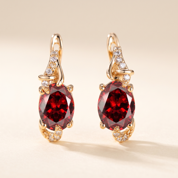 Crimson Twilight Drop Earrings – Albella Jewelry