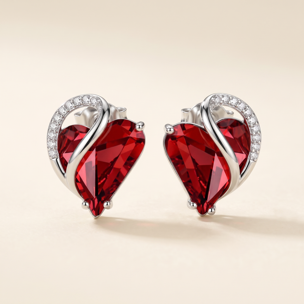 Infinity Heart Ruby Earrings – Albella Jewelry