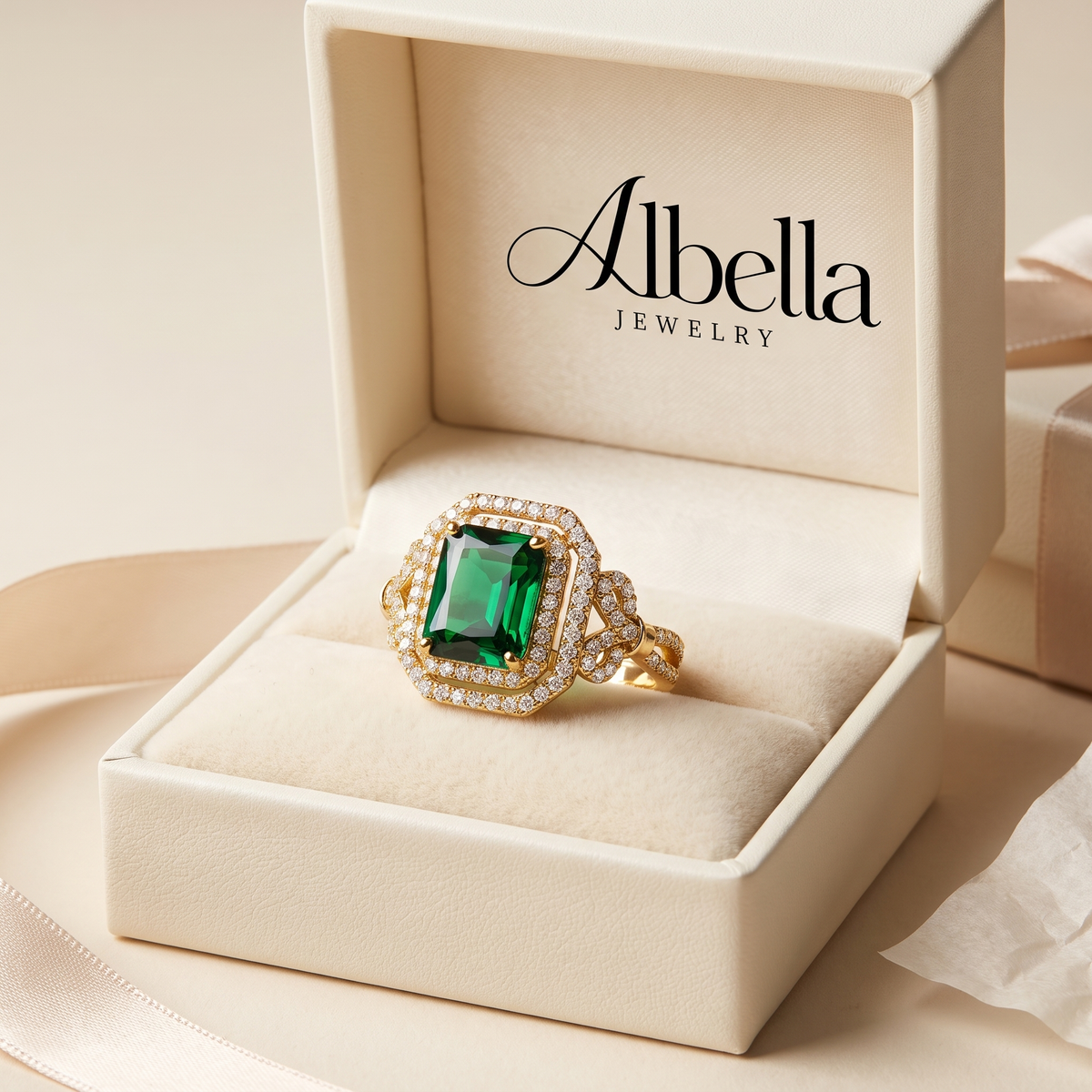 Elowira Starwynne Ring in Albella Jewelry gift box