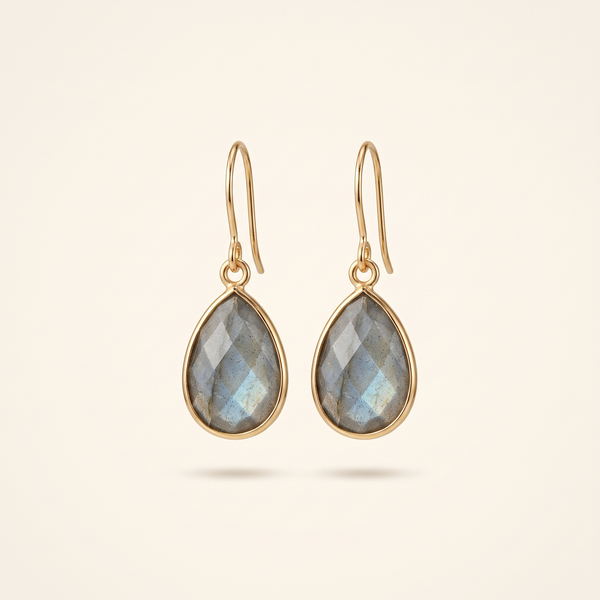 Vintage Gold & Blue Crystal Earrings – Albella Jewelry