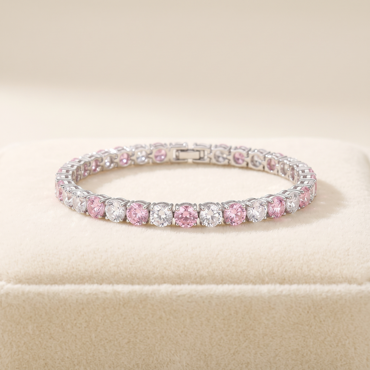 Pink Sapphire Duo Tennis Bracelet – Albella Jewelry