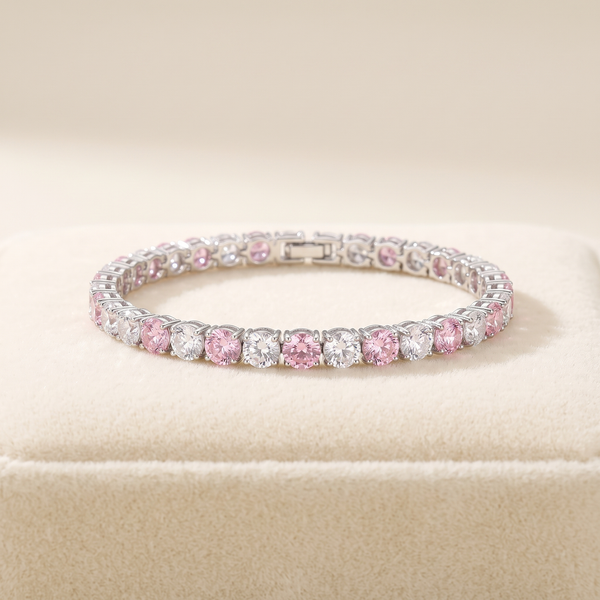 Pink Sapphire Duo Tennis Bracelet – Albella Jewelry