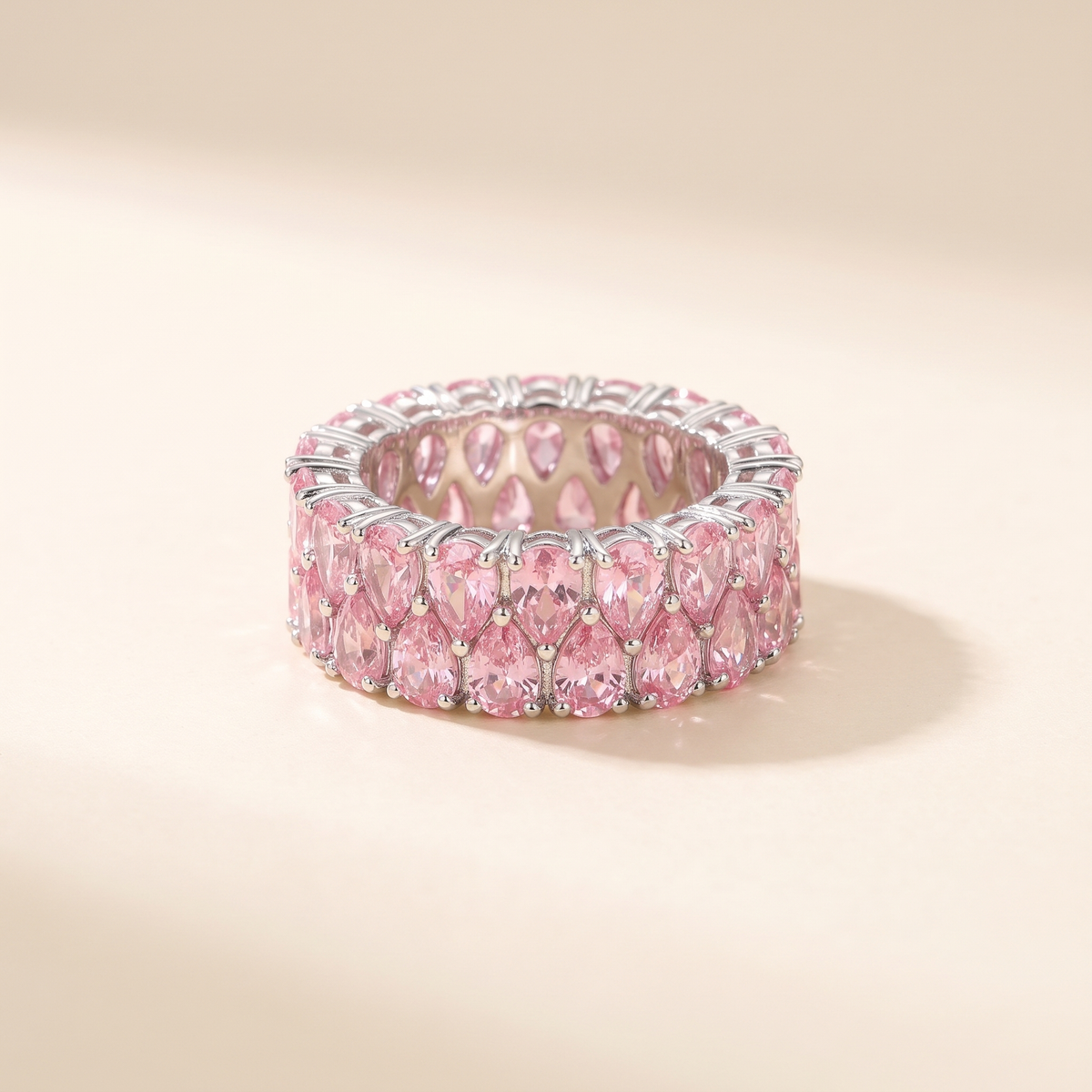 Blush Cascade Eternity Ring – Albella Jewelry