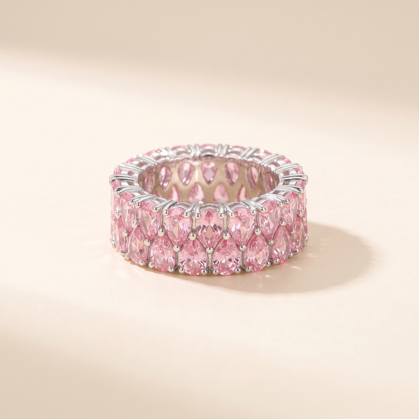 Blush Cascade Eternity Ring – Albella Jewelry