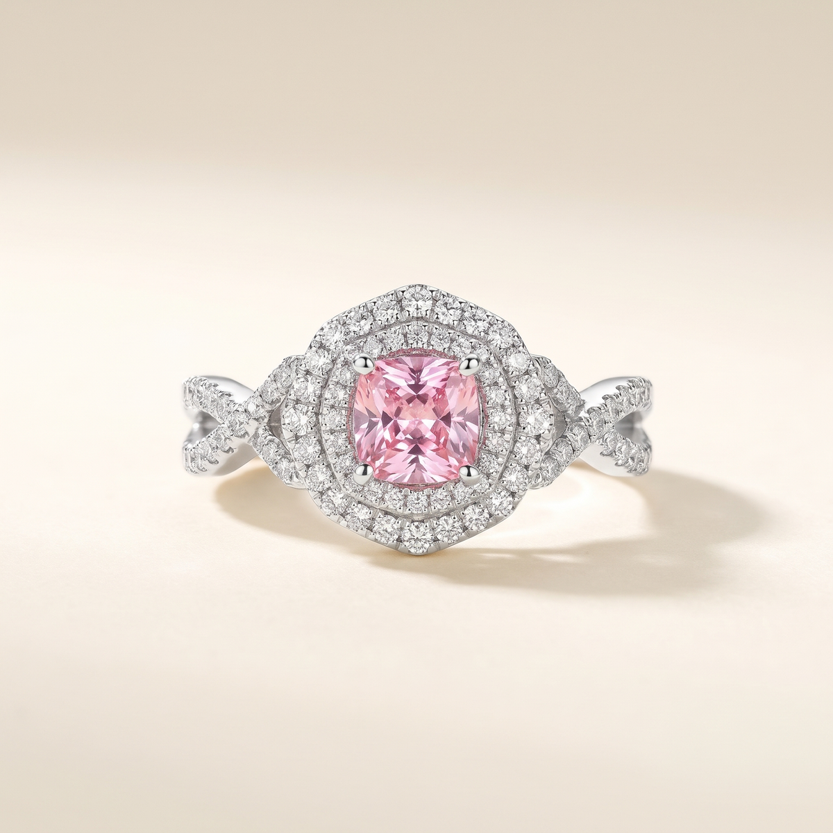 Couture Pave Square Ring – Albella Jewelry