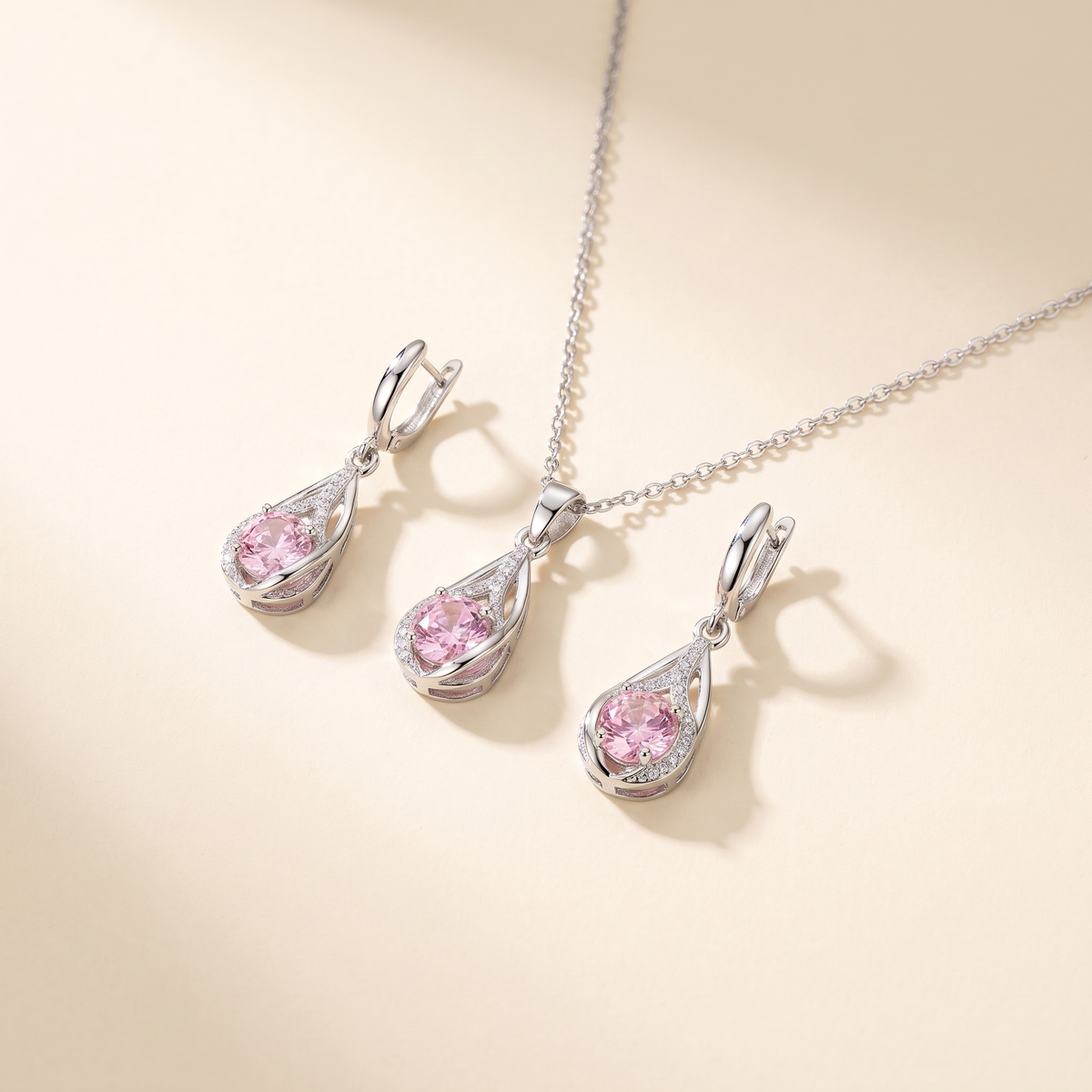 Rosalith Lumen Twist Jewelry Set – Albella Jewelry