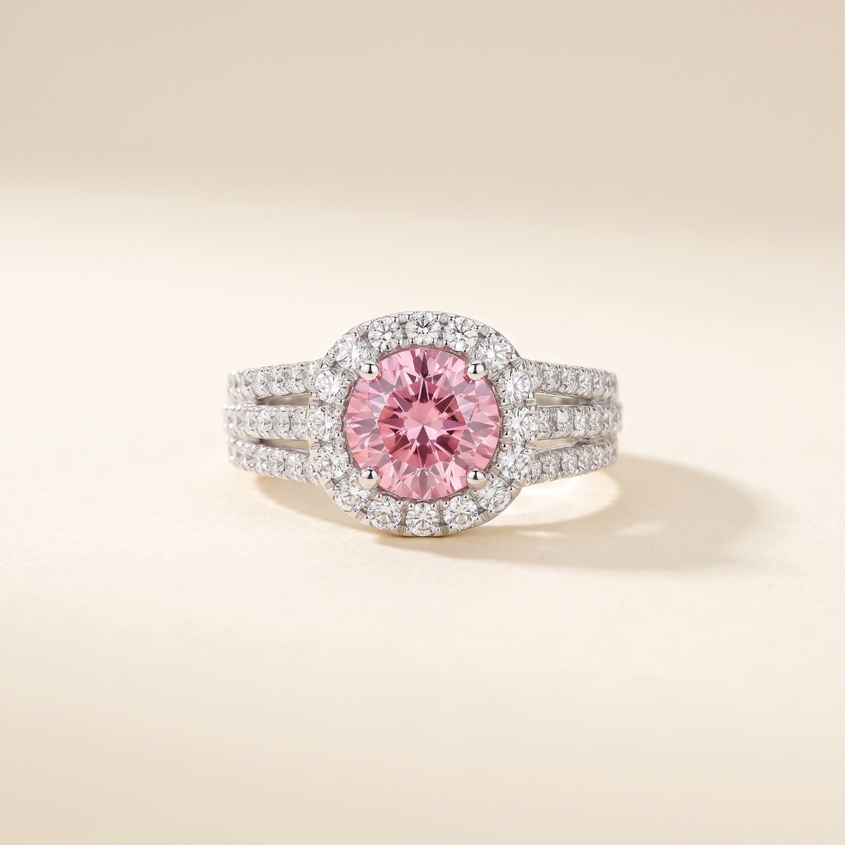 Blush Empress Halo Ring – Albella Jewelry