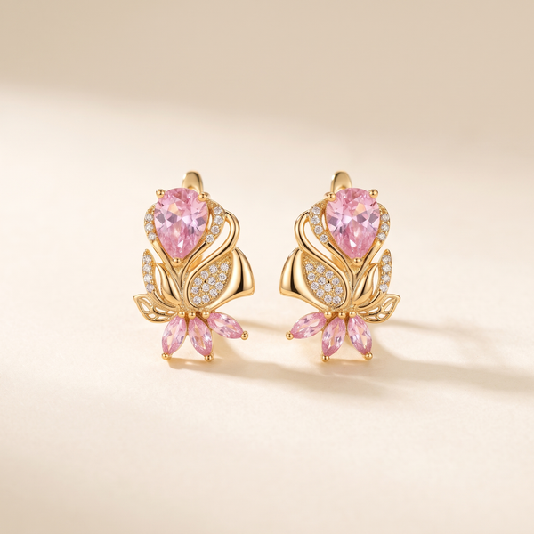 Amorette Rosepetal Earrings – Albella Jewelry