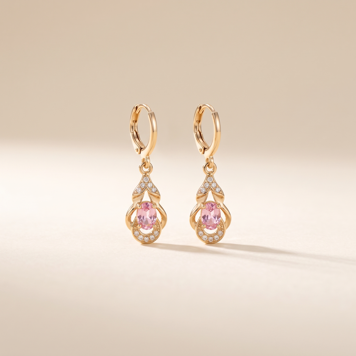 Moonlit Blush Teardrop Earrings – Albella Jewelry