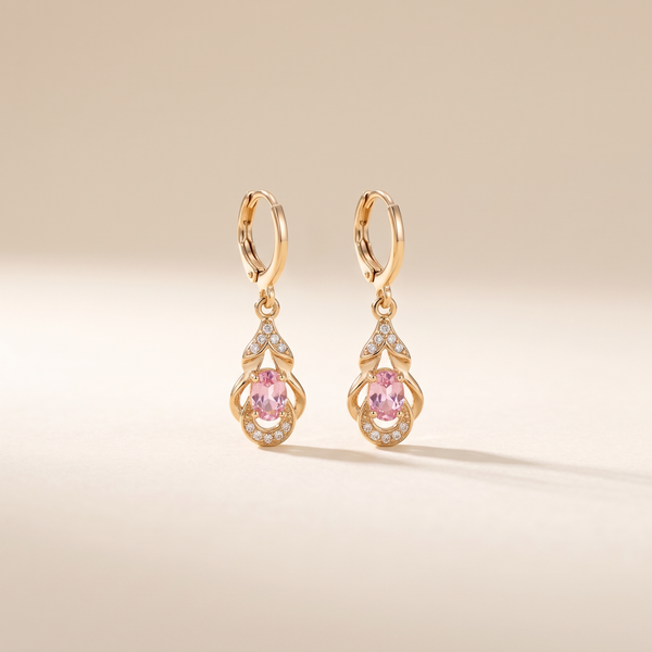 Moonlit Blush Teardrop Earrings – Albella Jewelry