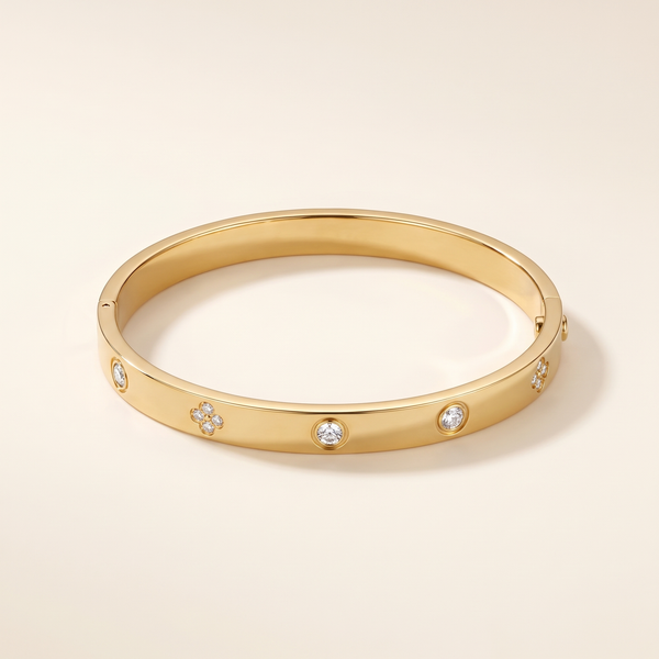 Four-Leaf Clover Bangle – Albella Jewelry
