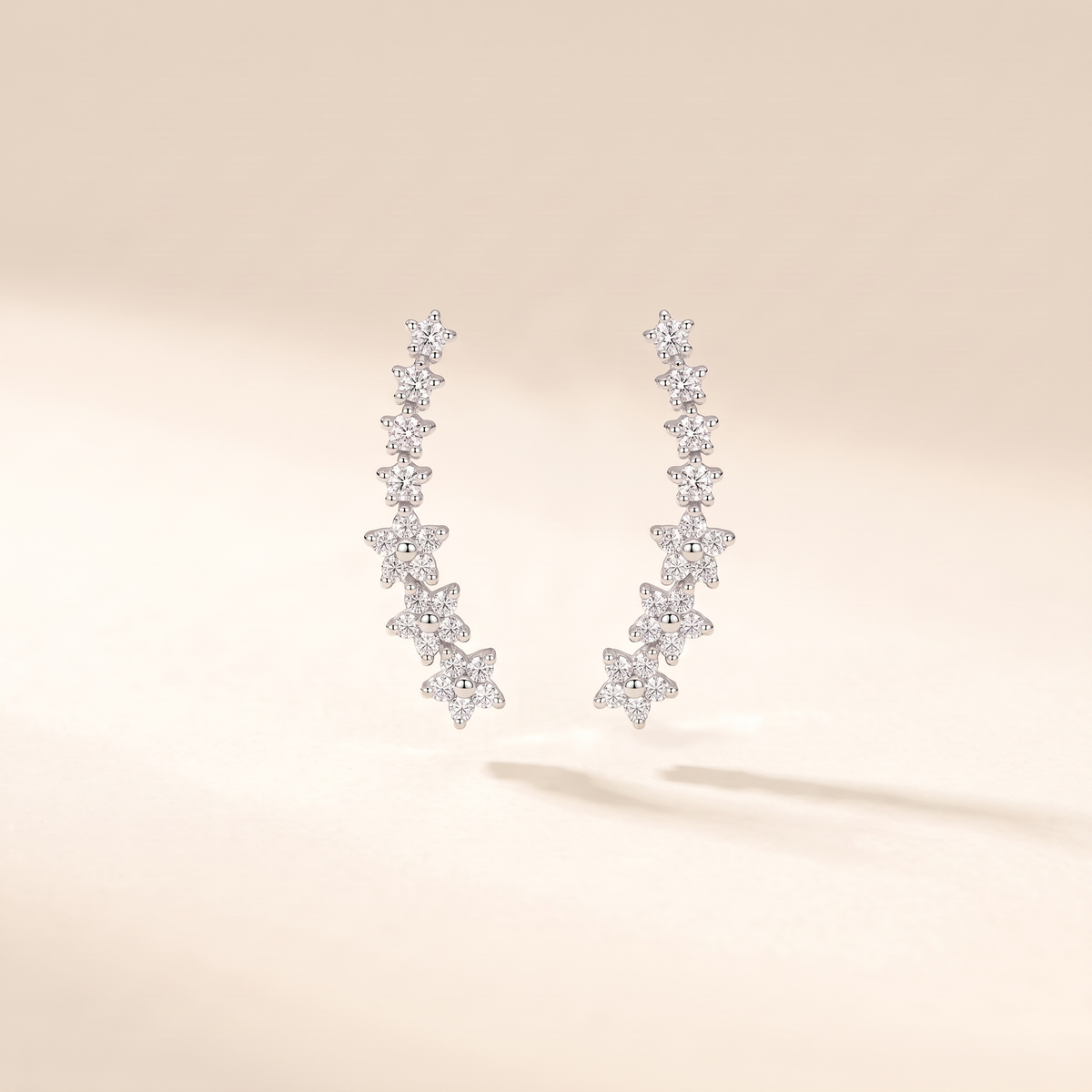 Evelyn Timeless Floral Earrings – silver