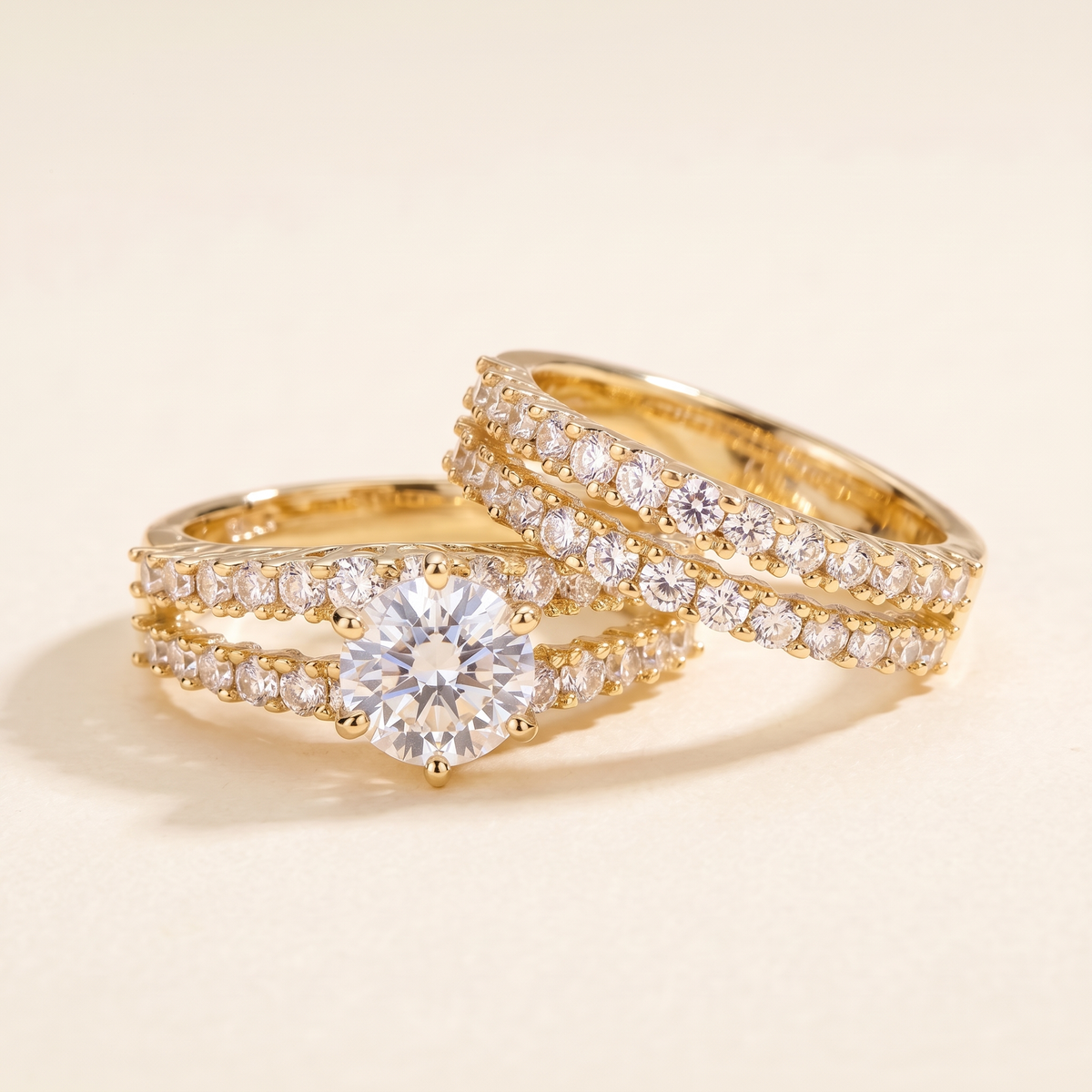 Eternal Radiance Ring Set – gold
