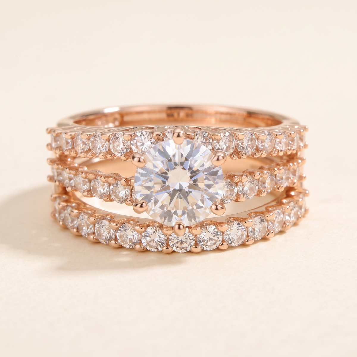 Eternal Radiance Ring Set – rose gold