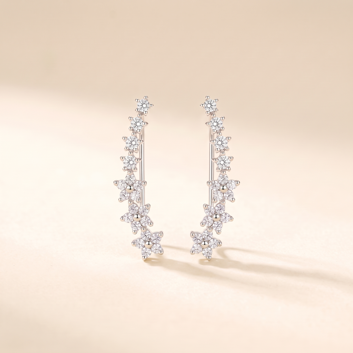 Timeless Floral Earrings – silver