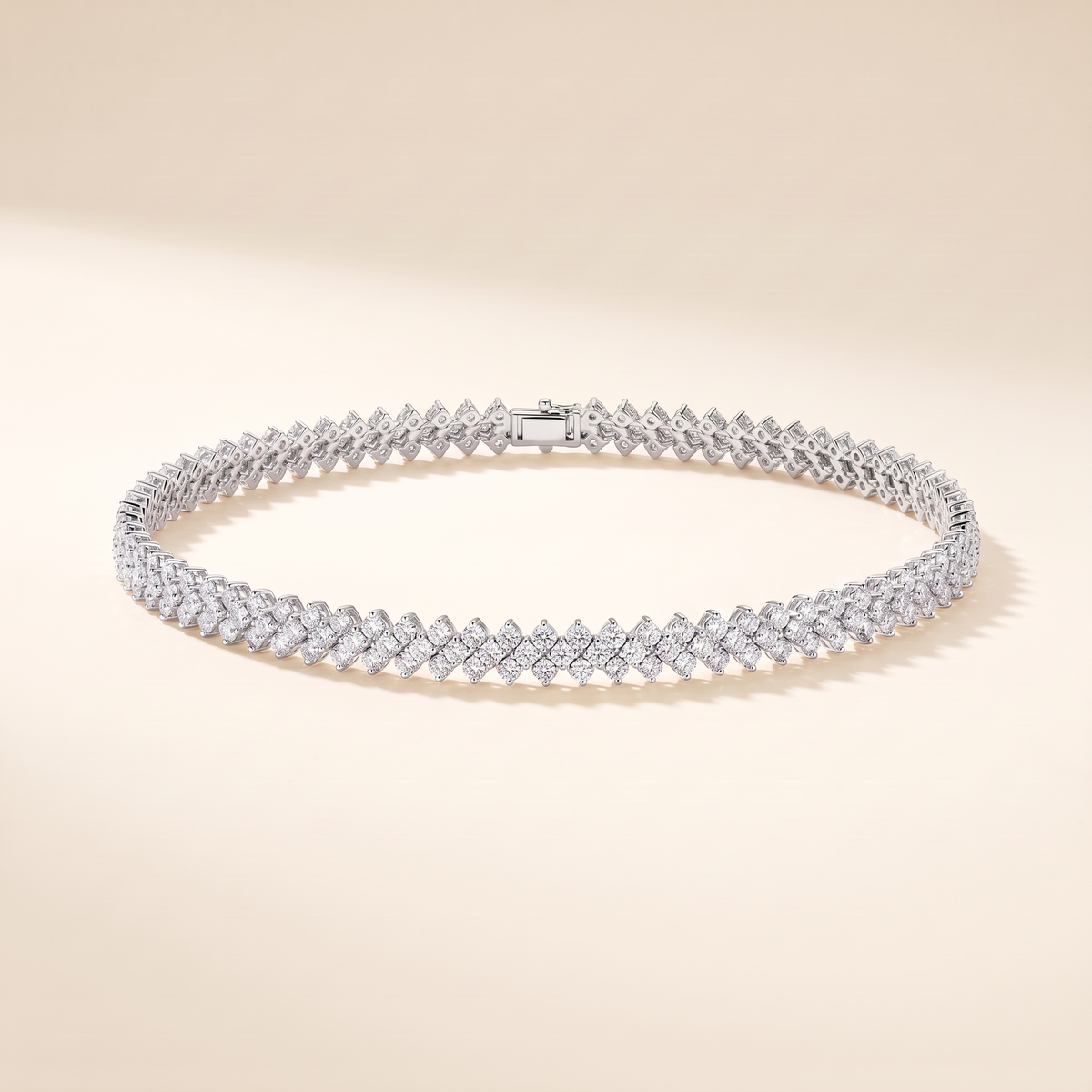 Elegant Rhinestone Choker Necklace – silver