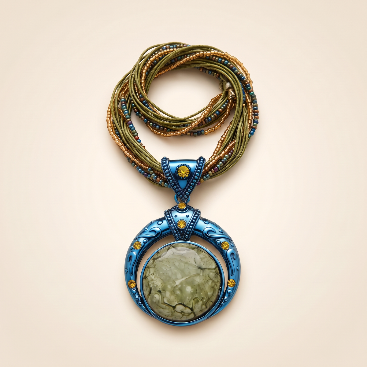Bohemian Pendant Necklace – blue