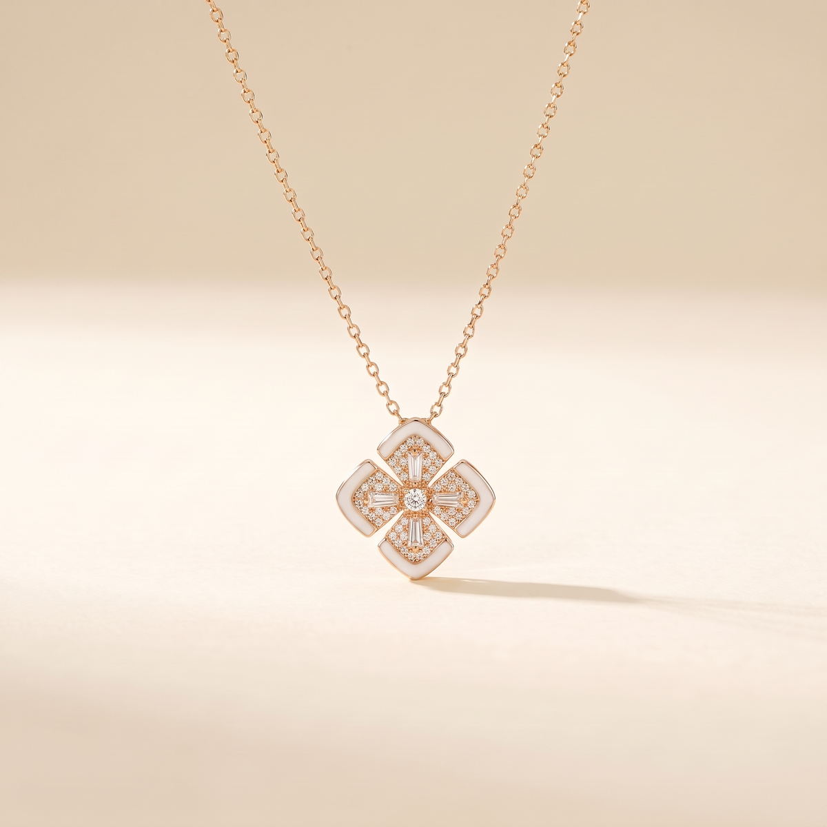 Minimal Stainless Steel Pendant Necklace – rose gold