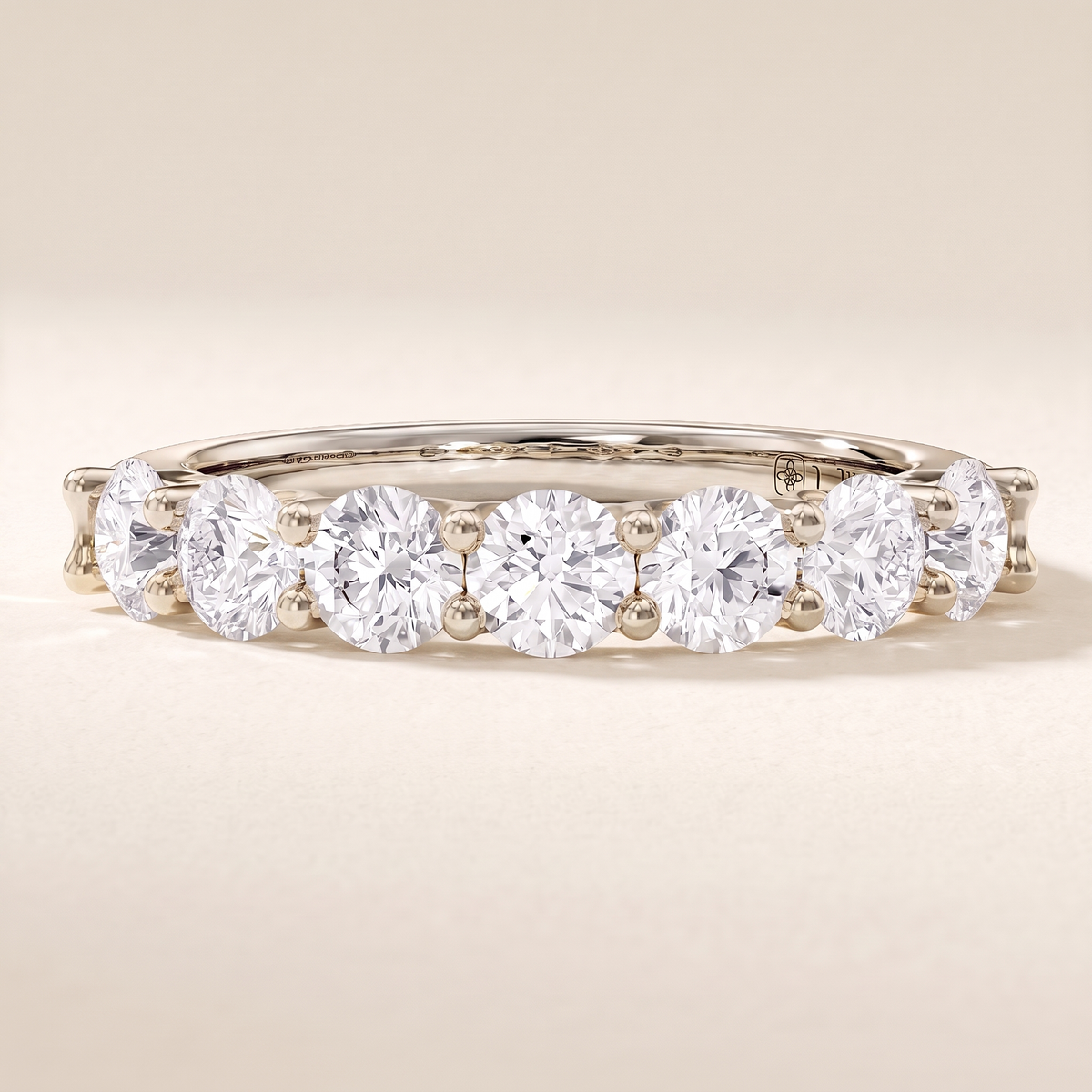 Rivera 7-Stone Trellis Diamond Band – silver